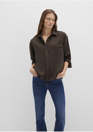 Mavi - Kahverengi Gömlek 1211354-71540 Kahverengi