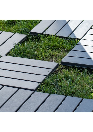 Porsima 1066 9lu Bahçe Balkon Teras Zemin Döşemesi Karosu Antrasi