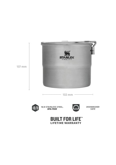 Stanley Adventure Paslanmaz Çelik 2.0 İki Kişilik Pişirme Seti Gri