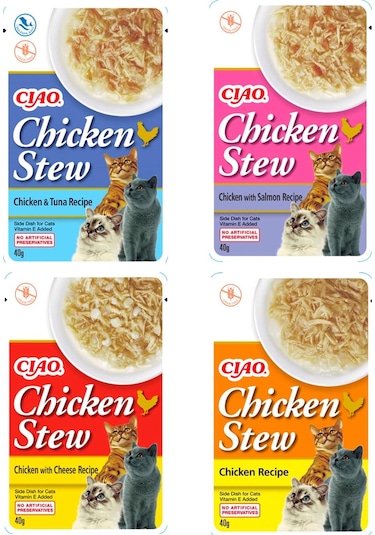 Ciao Stew Tavuklu & Peynirli Güveç Yetişkin Kedi Maması 40 G