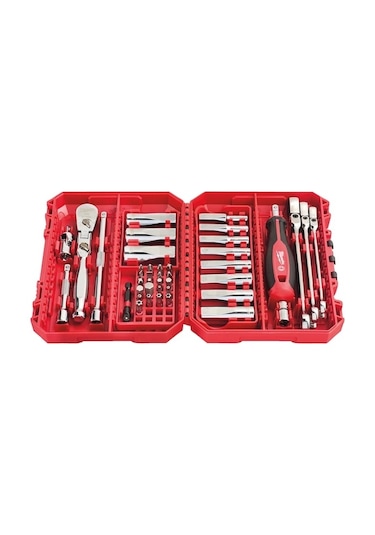 Milwaukee 1/4'' Cırcır Tornavida Kollu Lokma Set 42 Parça 4932498382