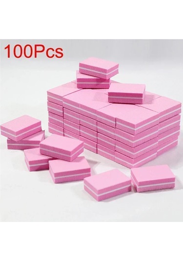 10-100 Adet Mini Parlatıcı Zımpara Dosyaları Blok Pedikür Manikür Bakımı Tırnak Sanat Tampon Lehçe Manikür Pedikür Tırnak Törpüsü Araçları Green