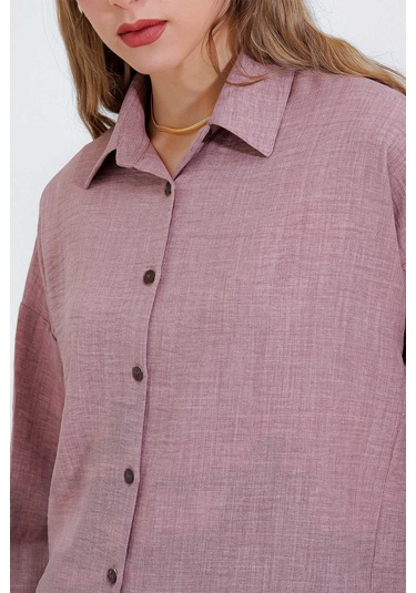 Gabria Keten Ön Düğmeli Takım Gül