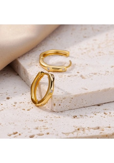 Flybuy Zarif Yuvarlak Vintage Paslanmaz Lüks Küpe Küpe Kızlar Kadın İçin Halka E3120g-4 Cm-gümüş Çelik 1.50 Mc Gümüş