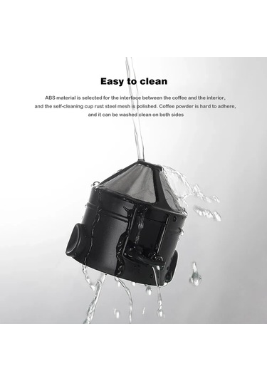 Neevoyu Ecobrew Çift Katmanlı Metal Kahve Filtresi, Kağıt Gereksinimi Olmadan Saf Aroma, İtalyan Kahve Makinaları Uyumlu, Taşınabilir Ve Kolay Temizlenir Siyah