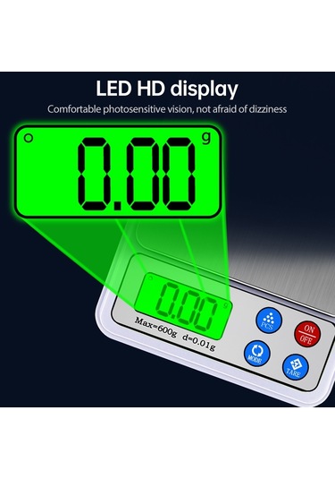 Sones Mh-555 600g X 0.01g Yüksek Doğruluklu Dijital Elektronik Taşınabilir Mutfak Terazisi Denge Cihazı 2.2 İnç Lcd Ekranlı