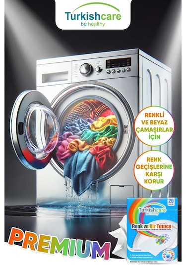 Renk Koruyucu Çamaşırlar İçin 20'li Mendil İkili Set