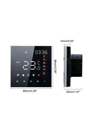 Hfambition Beyaz Su Isıtma Akıllı Termostat, 3a, Tam Dokunmatik Kontrol, Programlanabilir Sıcaklık Regülatörü