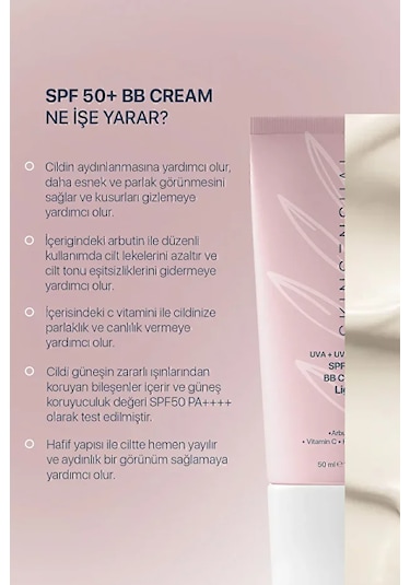 Skin Sensual Bb Krem Light 50 Spf Uva/uvb Pa++++ Leke Oluşu