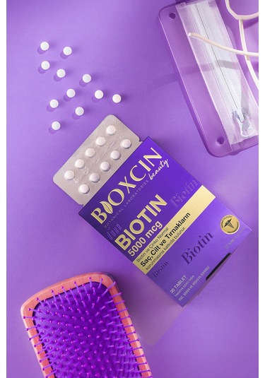 Bioxcin Biotin 5.000 Mcg 30 Tablet - Biotin Çinko 15 Mg Saç Ve Tırnak Vitamini