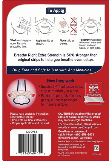 Breathe Right Extra Strength Burun Bandı Ten Rengi 72 Adet