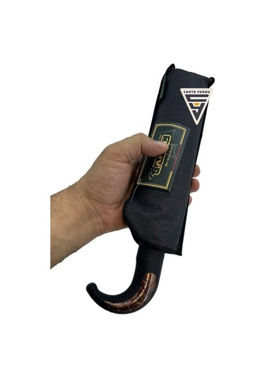 April A-226g A1 Baston Sap 10 Telli Tam Otomatik Şemsiye Siyah