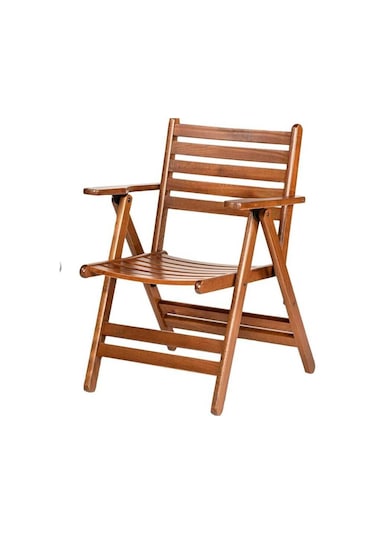 London Atina Katlanır Ahşap Bahçe Balkon Seti: 80x140 Masa, 4 Sandalye