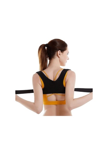 Unisex Siyah Kelebek Dik Duruş Korsesi Kamburluk Önleyici Terletmez Korse