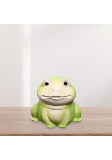 Suntek Minyatür Kurbağa Heykeli Süsleme Heykelcik Oturma 5,9 Cm X 5,4 Cm X 5,7 Cm