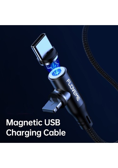 Floveme Manyetik Kablo Mikro Usb Kablosu Hızlı Şarj Mıknatıs Şarj Cihazı Usb Tip C Cep Telefonu Kablosu İphone Uyumlu X 12 Samsung Uyumlu Xiaomi