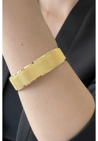 Zümrüt Sarraf 15 Gram 22 Ayar Altın Parmak Izi Kadın Bilezik