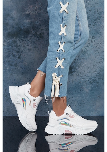 Dark Seer Ds.pmd239k2110 Sneaker 2025 Kadın Beyaz-pudra