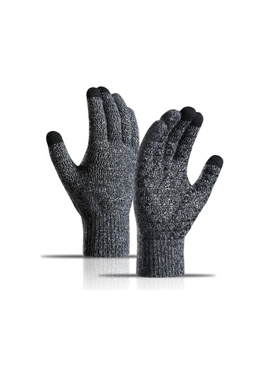 Siyah Beyaz Kış Eldivenleri, Kış Eldivenleri Sıcak Dokunmatik Ekranlı Değil