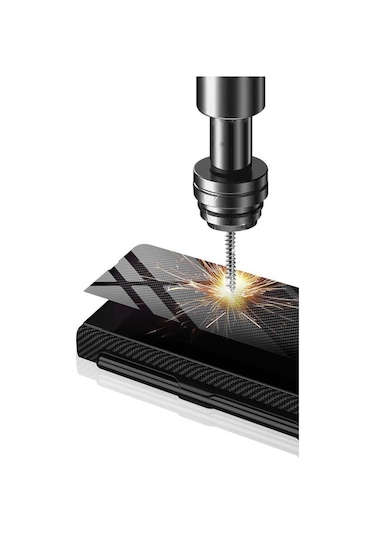 Samsung Uyumlu Galaxy Z Fold 3 Kılıf Zore Kalemlik Droga Kapak Siyah