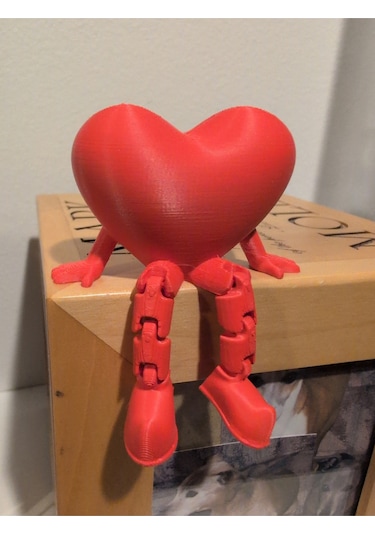 Kalp Şeklinde Biblo Oyuncak Sevgililere Özel Kırmızı 1 Adet