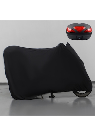 Kuba Filinta 200 Çantalı Siyah Kumaş Motosiklet Branda Motor Penye Branda