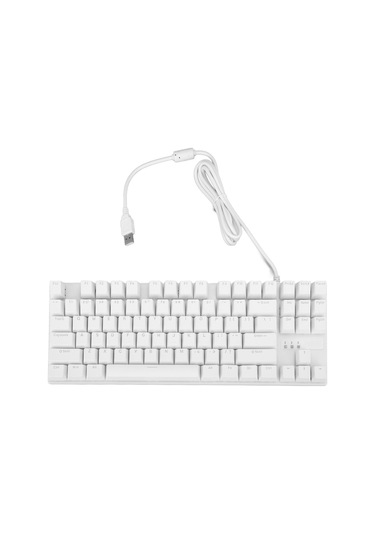 Dizüstü Bilgisayarlar İçin 87 Tuşlu Mekanik Klavye Mavi Anahtarlı Ergonomik Tasarım Duyarlı Profesyonel Kablolu Oyun Klavyesi