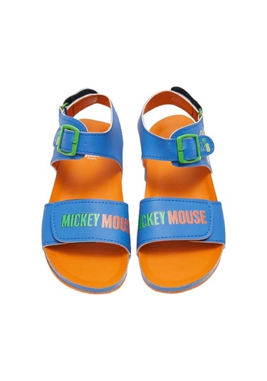 Mickey Mouse Baskılı Mavi Çocuk Sandalet 001