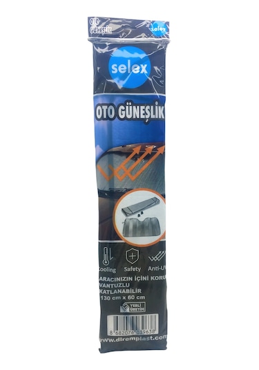 Pat Pat Balonlu Oto Araç Güneşlik Vantuzlu 130x60cm 5545