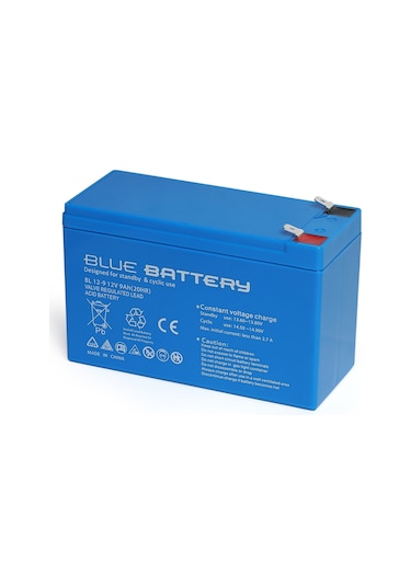 Blue Battery 12 Volt 9 Amper Bakımsız Kuru Akü Ups Aküsü