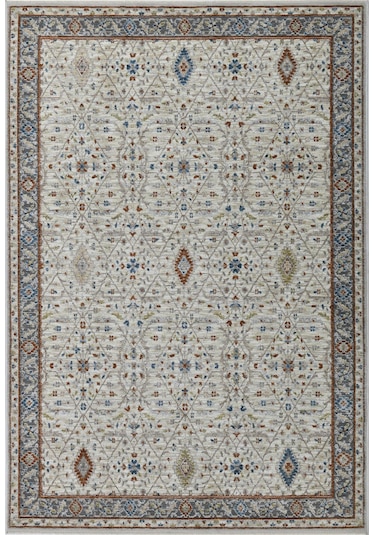 Motto Vintage Modern Dokuma Halı Oturma Odası Salon Halısı Y969a Wv15 Krem