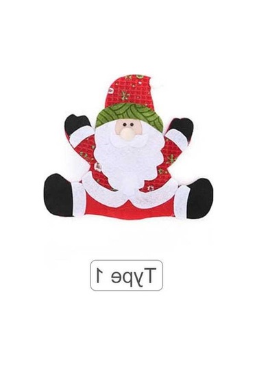 Pazly Noel Çatal Bıçak Tutucu, Santa Desenli Kılıf, Ev Ve Restoran Dekorasyonu Diğer