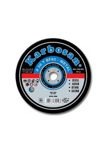 Karbosan 10480 Metal Kesme Taşı 180x1.9x22 MM