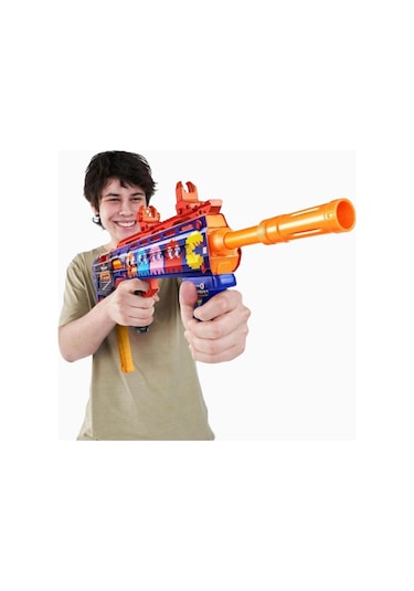 X-shot Skins Pro Sinister Pac-man, 40 Dartlı Retro Blaster Nerf, Oyuncak Tabanca Mavi