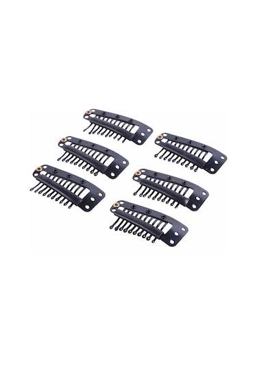 Prodiva Peruk, Çıtçıt, Postiş, Yarımay, Kahkül Klipsleri 65 Adet / 100 Gr Siyah Paket