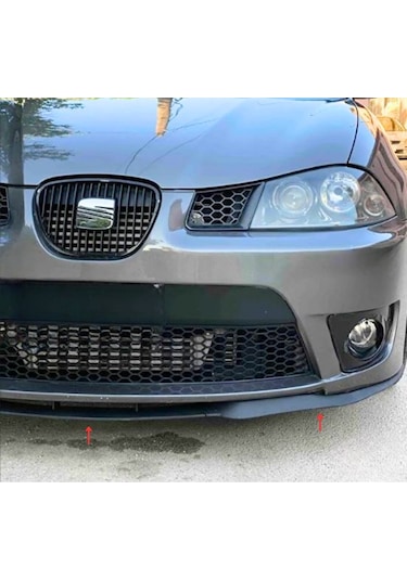 Universal Cupra Ön Lip Mat Siyah Abs 3 Parça Tüm Araçlara Uyumlu