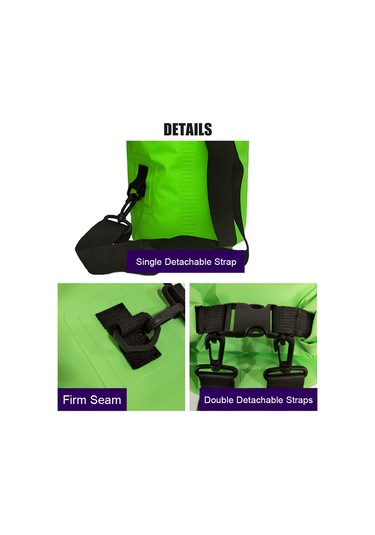 Mufunye 15l Turuncu Tek Omuzlu Su Geçirmez Çanta - Pvc 500d, Rafting, Kayak, Plaj İçin Saçma Kapağıyla Kuru Saklama