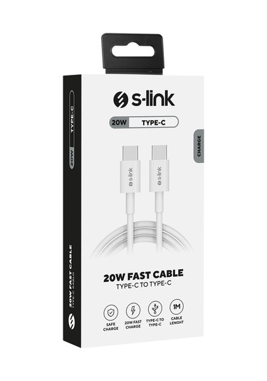 S-link Sl-c122 1m Type-c To Ttpe-c Data+şarj Kablo