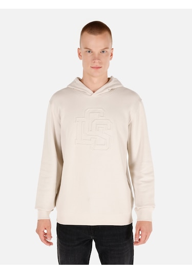 Colin's Colins Normal Kesim Kapüşonlu Baskılı Bej Erkek Sweatshirt Cl1069832 Lıght Beıge Colin's Colins Normal Kesim Kapüşonlu Baskılı Bej Erkek Sweatshirt Cl1069832 Lıght Beıge