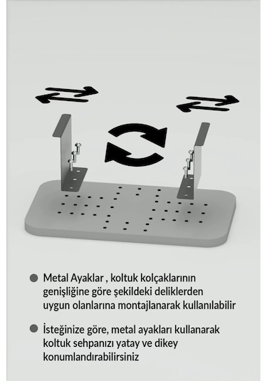 Yan Sehpa Ayarlanabilir Tepsi Dikdörtgen Dekoratif Modern Yatay Dikey Koltuk Sehpası Traverten Ekru