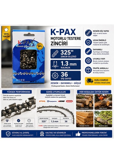 K-pax Gold 325 1.3 36 Diş Motorlu Testere Zinciri