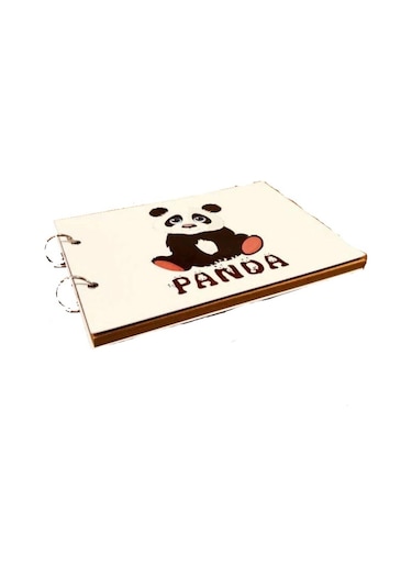 27 x 19 CM 40 Sayfalık Oturan Panda Kendin Yap Fotoğraf Albümü