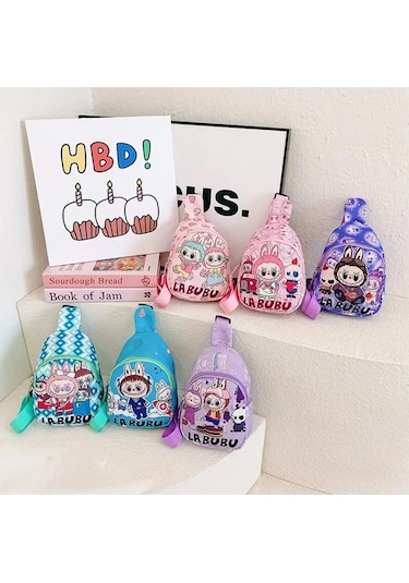 Yeni Labubu Karikatür Sevimli Çocuk Çantası Oyuncak Bozuk Para Cüzdanı 1 Pink 1 Pink Pembe