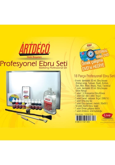 Artdeco 016 Es-9 Profesyonel Ebru  Seti