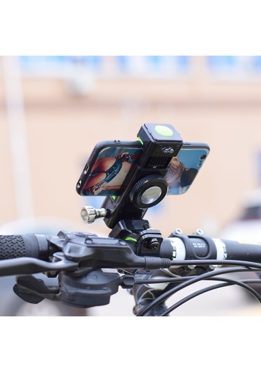 Cbtx Q003 Bisiklet Kilitli 360° Dönen Cep Telefonu Tutucu Siyah