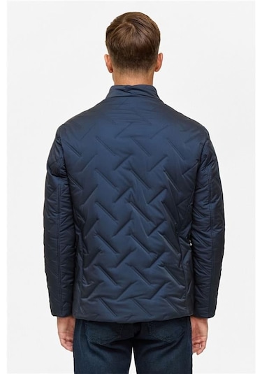 SÜVARİ Lacivert Slim Kapitone Mont Lacivert