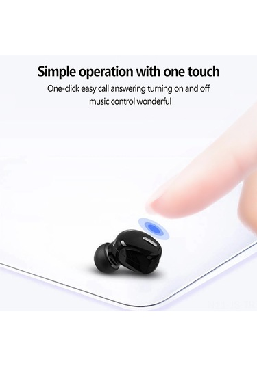 Jeemson X9 Bluetooth 5.0 Kulak İçi Kulaklık - Mini, Gizli, 5 Saat Çalma Süresi, Tek Tuş Kontrol, Mikrofonlu İş Ve Araç Kulaklığı Beyaz