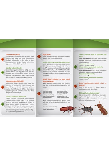 Detech Doğal Diatom Toprağı Böcek Önleyici Ürün-Zehi̇rsi̇z- 500 Gr