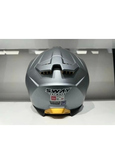 Sway Sw-865 Güneş Gözlüklü Motosiklet Kaskı Mat Gri