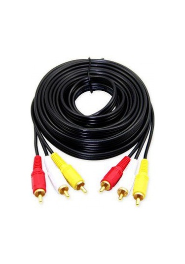 3Rca To 3Rca Tos Görüntü Ses Kablosu Erkek Erkek Scart Tv